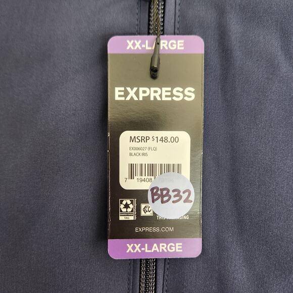 Express Men's Size XXL Bomber Jacket Navy Blue Brand New with Tags - Picture 5 of 5